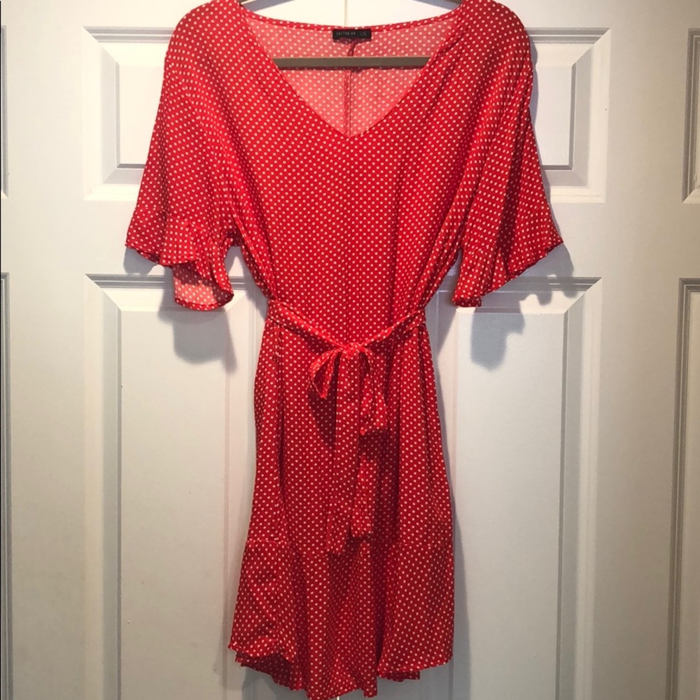 Red Polka Dot Mini Dress